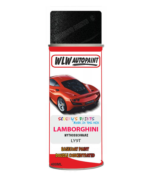 Lamborghini Mythosschwarz Aerosol Spray Paint Code Ly9T Basecoat Spray Paint