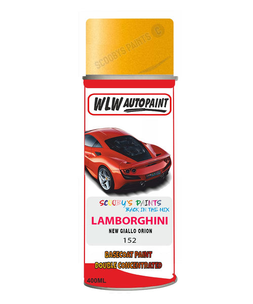 Lamborghini New Giallo Orion Aerosol Spray Paint Code 152 Basecoat Spray Paint