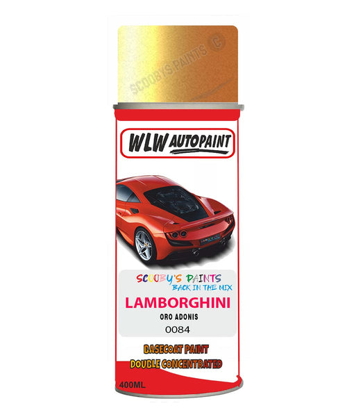 Lamborghini Oro Adonis Aerosol Spray Paint Code 84 Basecoat Spray Paint