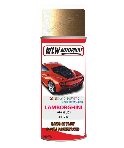 Lamborghini Oro Helios Aerosol Spray Paint Code 74 Basecoat Spray Paint