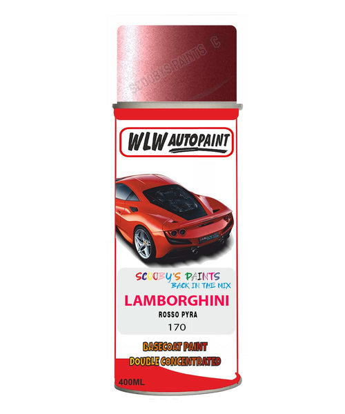 Lamborghini Rosso Pyra Aerosol Spray Paint Code 170 Basecoat Spray Paint