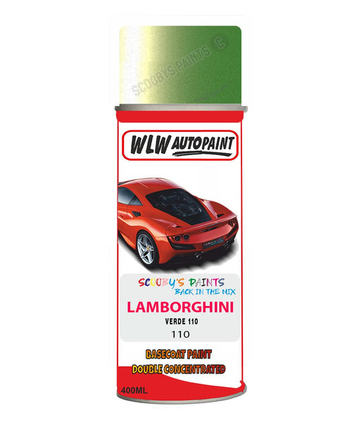Lamborghini Verde 110 Aerosol Spray Paint Code 110 Basecoat Spray Paint