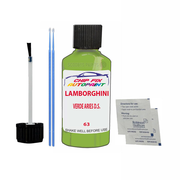 Lamborghini Other Models Verde Aries D.S. Touch Up Paint Code 0063 Scratch Repair Paint