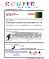 Instructions For Use Lamborghini Aventador Verde Ermes/Psyche Car Paint