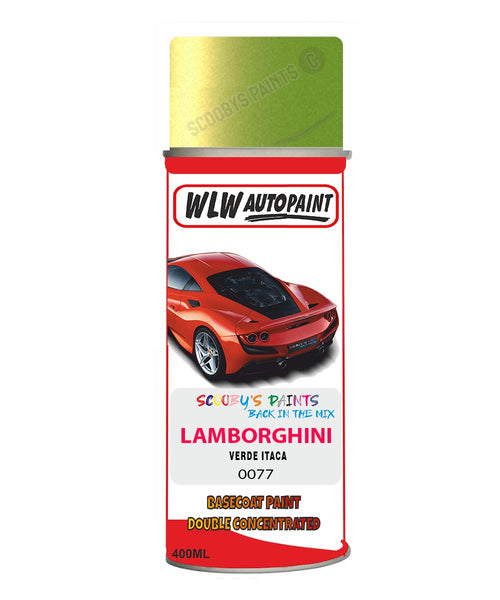 Lamborghini Verde Itaca Aerosol Spray Paint Code 77 Basecoat Spray Paint