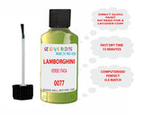 Instructions for Use Lamborghini Aventador S Green Touch Up Paint