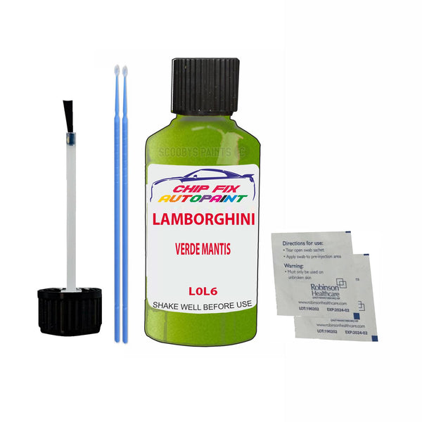 Lamborghini Aventador Verde Mantis Touch Up Paint Code L0L6 Scratch Repair Paint