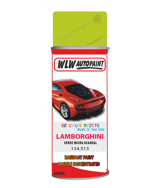 Lamborghini Verde Miura/Scandal Aerosol Spray Paint Code 154.513 Basecoat Spray Paint