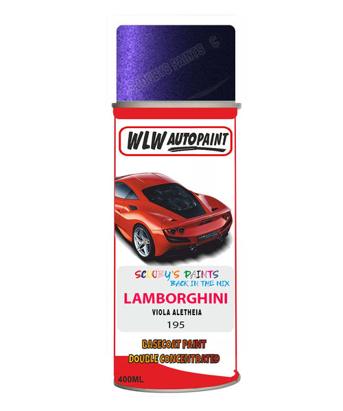 Lamborghini Viola Aletheia Aerosol Spray Paint Code 195 Basecoat Spray Paint