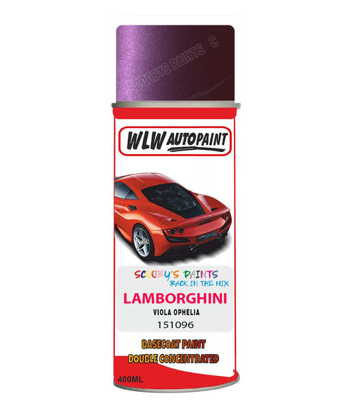 Lamborghini Viola Ophelia Aerosol Spray Paint Code 151096 Basecoat Spray Paint
