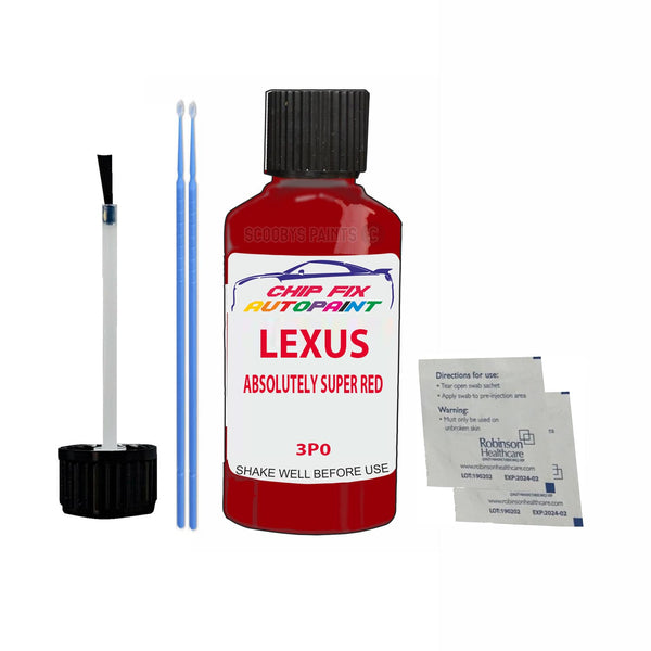 Lexus Sport Cross Absolutely Super Red Touch Up Paint Code 3P0 Scratch Repair Paint