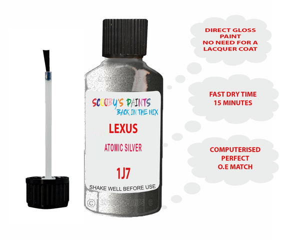 For Lexus Rx Series Atomic Silver Touch Up Paint Paint Code 1J7 Silver ...