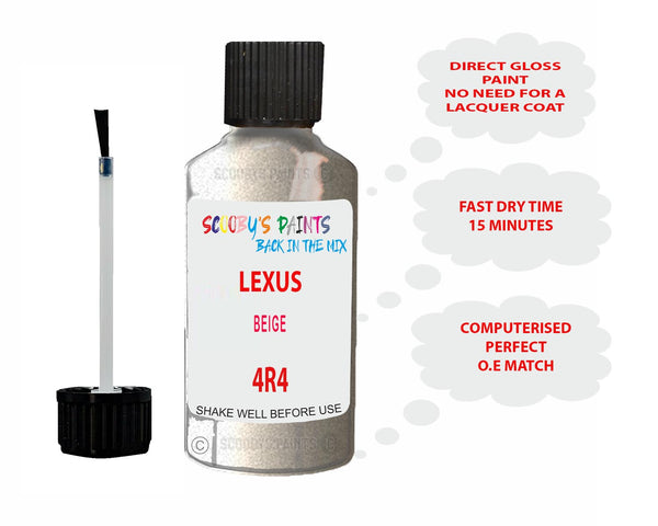 For Lexus Is Series Beige Touch Up Paint Paint Code 4R4 Brown-Beige-Go ...