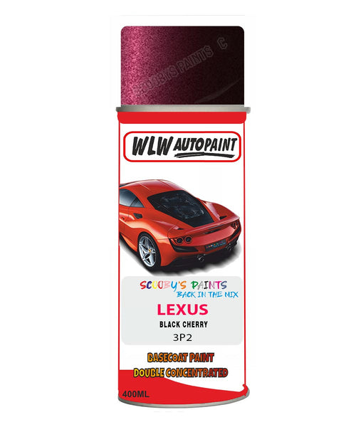 Lexus Black Cherry Aerosol Spraypaint Code 3P2 Basecoat Spray Paint