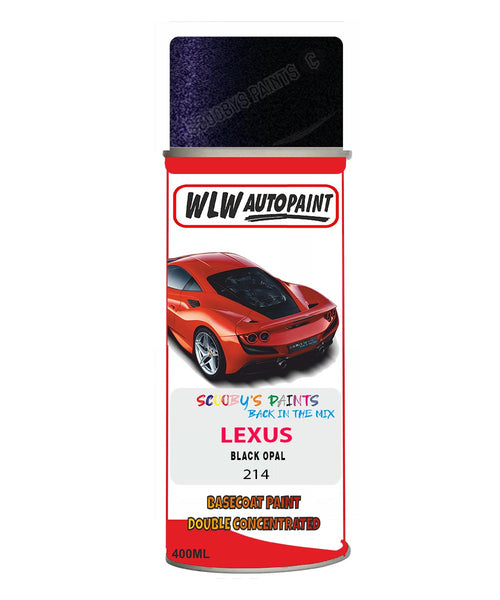 Lexus Black Opal Aerosol Spraypaint Code 214 Basecoat Spray Paint
