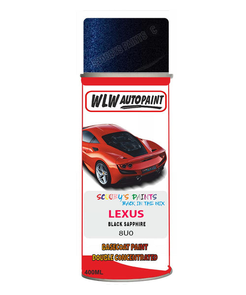 Lexus Black Sapphire Aerosol Spraypaint Code 8U0 Basecoat Spray Paint