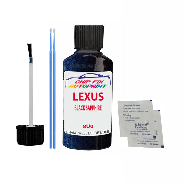 Lexus Is Series Black Sapphire Touch Up Paint Code 8U0 Scratch Repair Paint