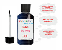 Lexus Is Series Black Sapphire Paint Code 8U0