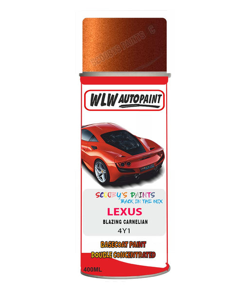 Lexus Blazing Carnelian Aerosol Spraypaint Code 4Y1 Basecoat Spray Paint