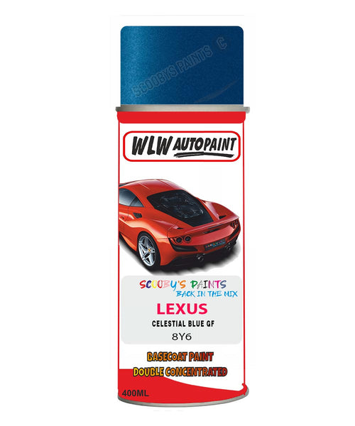 Lexus Celestial Blue Gf Aerosol Spraypaint Code 8Y6 Basecoat Spray Paint