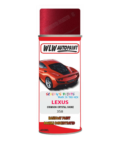 Lexus Crimson Crystal Shine Aerosol Spraypaint Code 3S8 Basecoat Spray Paint