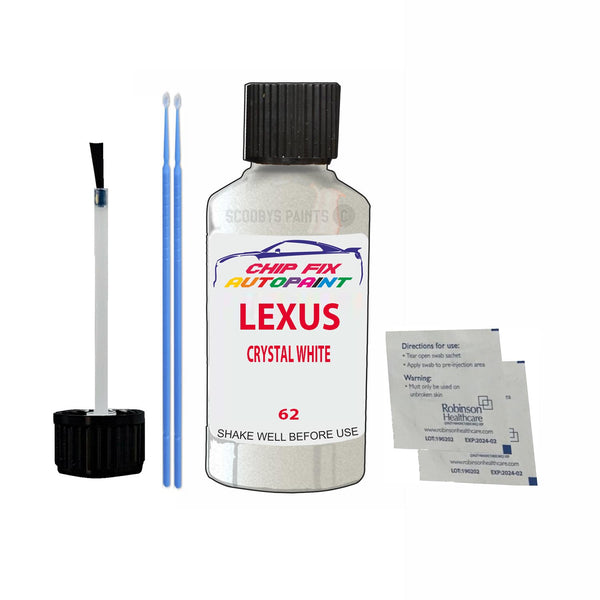 Lexus Is Series Crystal White Touch Up Paint Code 062 Scratch Repair Paint