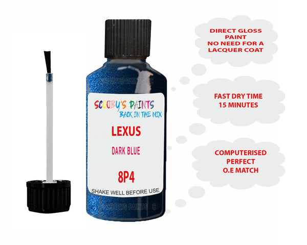For Lexus Rx Series Dark Blue Touch Up Paint Paint Code 8P4 Blue – Auto ...