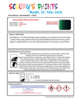 Aerosol Spray Paint For Lexus Is Series Dk (Reflective)Green Green Paint Code 6R4