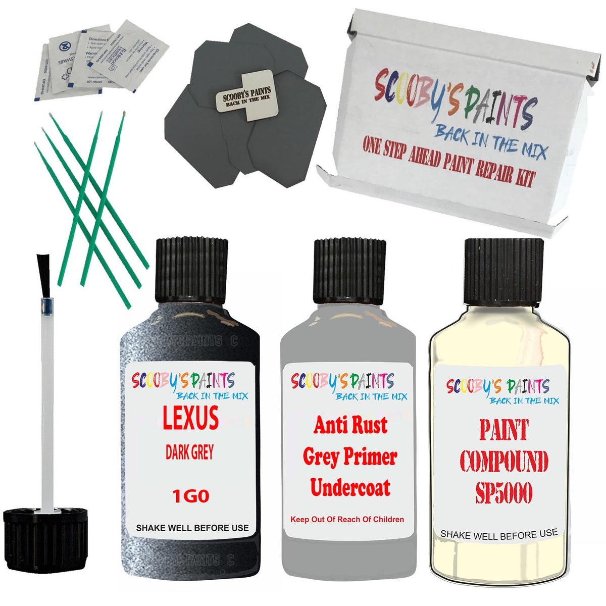For Lexus Rx Series Dark Grey Touch Up Paint Paint Code 1G0 Silver-Gre ...