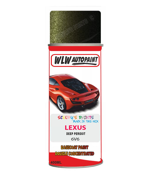 Lexus Deep Peridot Aerosol Spraypaint Code 6V6 Basecoat Spray Paint