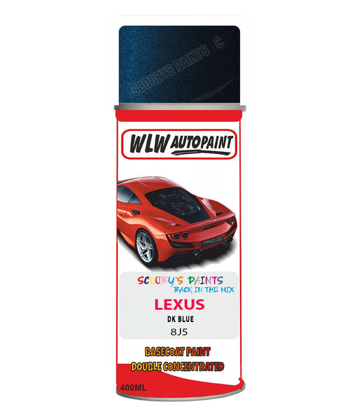 Lexus Dk Blue Aerosol Spraypaint Code 8J5 Basecoat Spray Paint