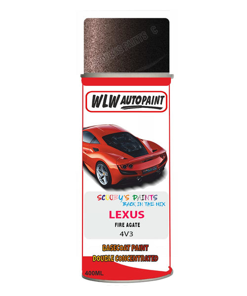 Lexus Fire Agate Aerosol Spraypaint Code 4V3 Basecoat Spray Paint