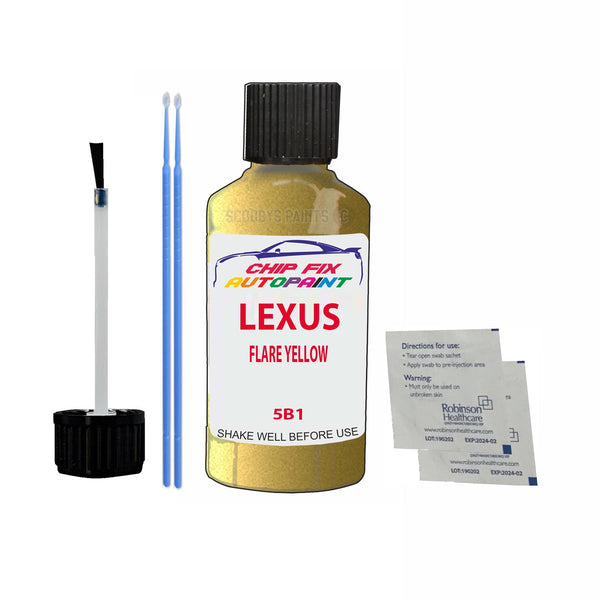 Lexus Ct200H Flare Yellow Touch Up Paint Code 5B1 Scratch Repair Paint
