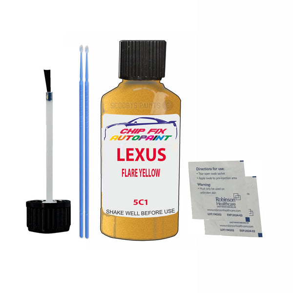 Lexus Rc F Series Flare Yellow Touch Up Paint Code 5C1 Scratch Repair Paint