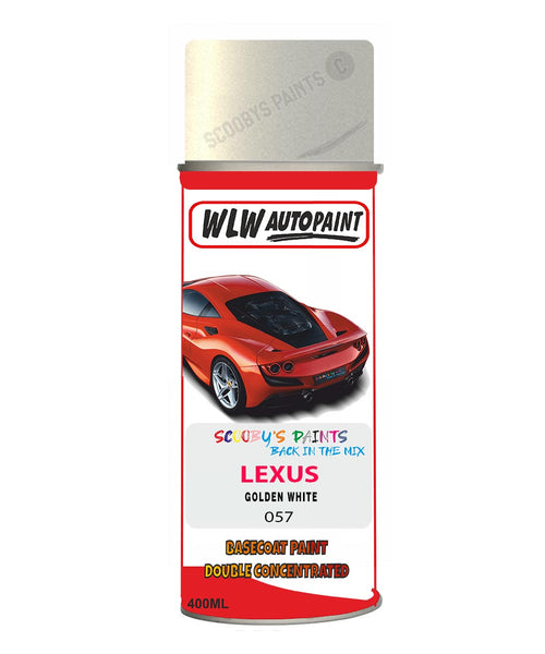Lexus Golden White Aerosol Spraypaint Code 057 Basecoat Spray Paint