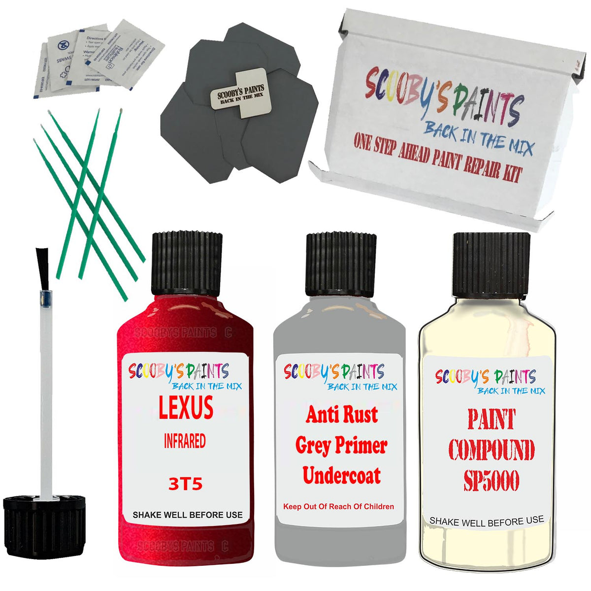 For Lexus Rc F Series Infrared Touch Up Paint Paint Code 3T5 Red – Auto ...
