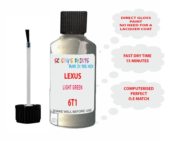 For Lexus Sc Series Light Green Touch Up Paint Paint Code 6T1 Green ...