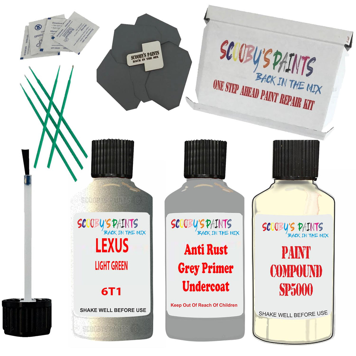 For Lexus Sc Series Light Green Touch Up Paint Paint Code 6T1 Green ...