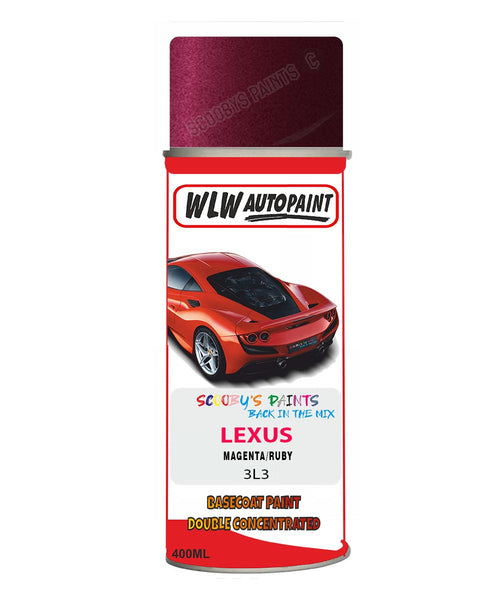 Lexus Magenta/Ruby Aerosol Spraypaint Code 3L3 Basecoat Spray Paint