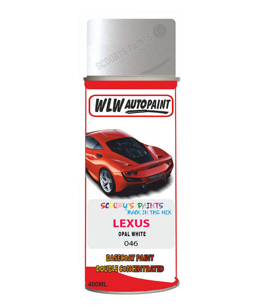 Lexus Opal White Aerosol Spraypaint Code 046 Basecoat Spray Paint