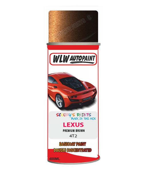Lexus Premium Brown Aerosol Spraypaint Code 4T2 Basecoat Spray Paint