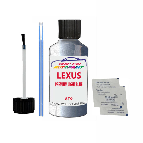 Lexus Gs450H Premium Light Blue Touch Up Paint Code 8T9 Scratch Repair Paint