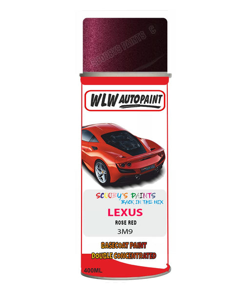 Lexus Rose Red Aerosol Spraypaint Code 3M9 Basecoat Spray Paint