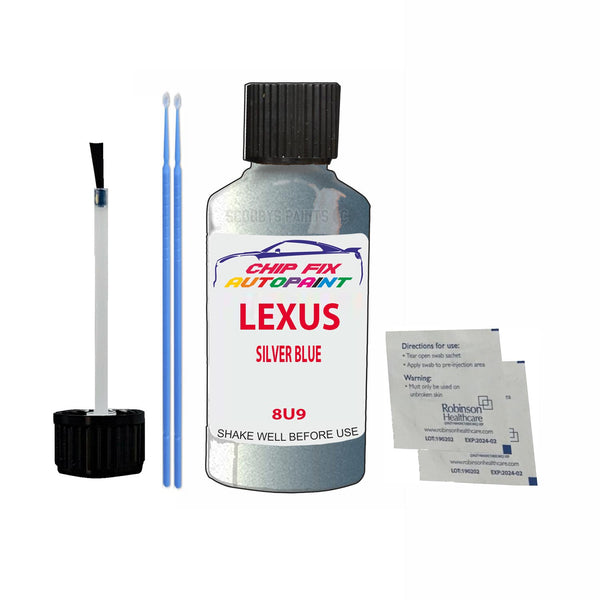 Lexus Is Series Silver Blue Touch Up Paint Code 8U9 Scratch Repair Paint