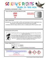 Instructions For Use Lexus GX Series Touch Up Paint