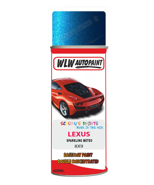 Lexus Sparkling Meteo Aerosol Spraypaint Code 8X9 Basecoat Spray Paint