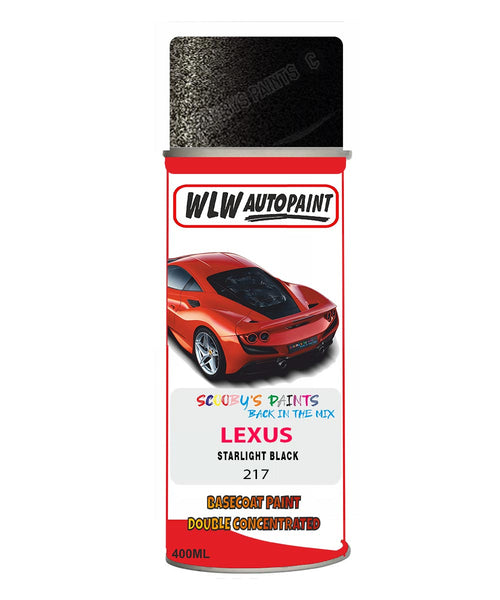 Lexus Starlight Black Aerosol Spraypaint Code 217 Basecoat Spray Paint
