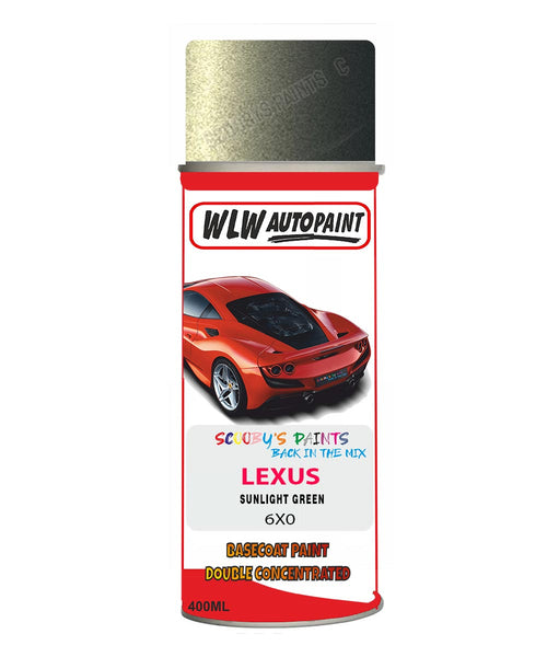 Lexus Sunlight Green Aerosol Spraypaint Code 6X0 Basecoat Spray Paint