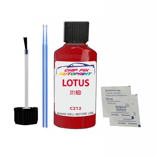 Lotus Other Models 311 Red Touch Up Paint Code C212 Scratch Repair Paint