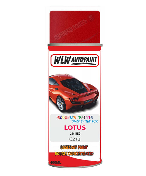 Lotus 311 Red Aerosol Spray Paint Code C212 Basecoat Spray Paint